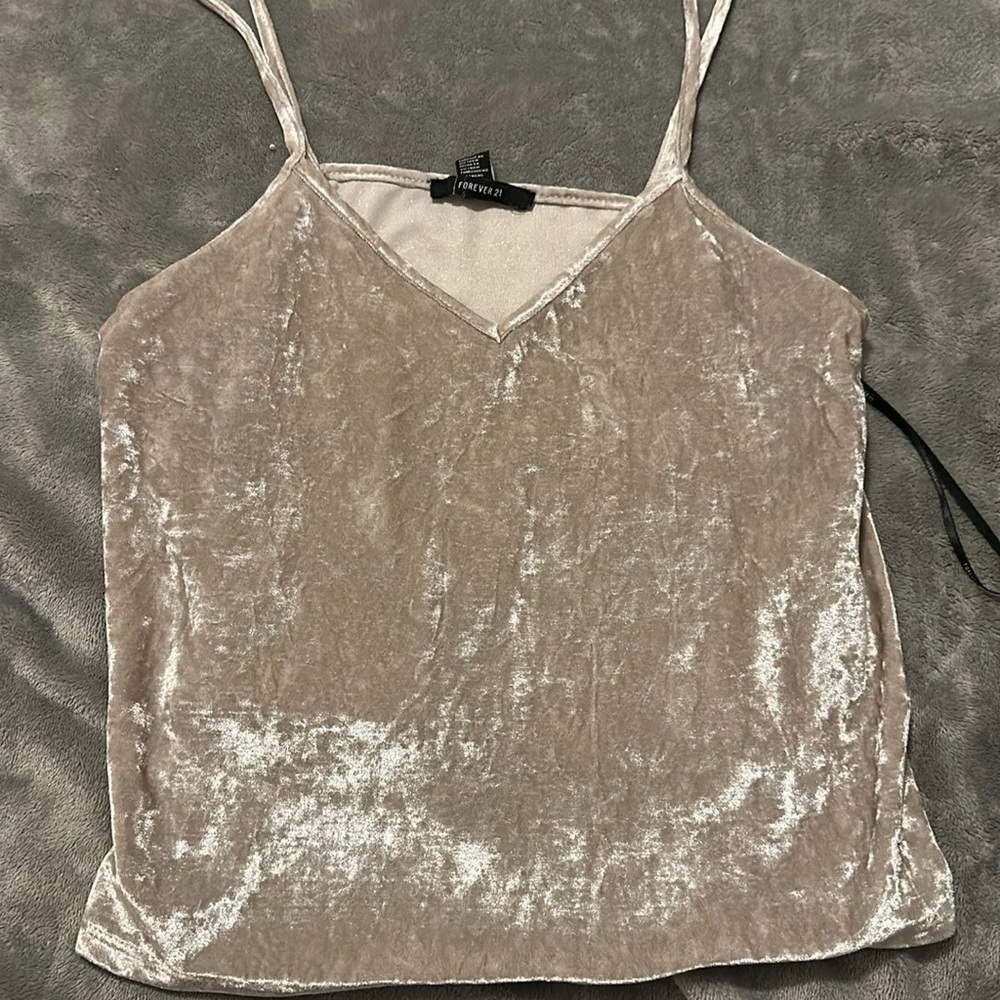 tank top, velvet material